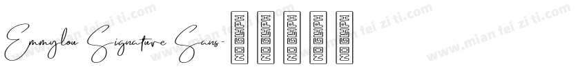 Emmylou Signature Sans字体转换